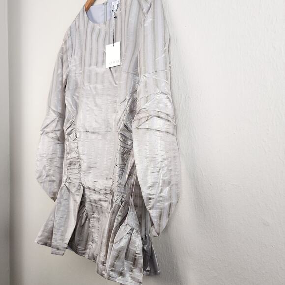 NEW Atoir Revolve Walk Me Home Cocktail Dress Chateau Metallic Grey - Picture 4 of 13